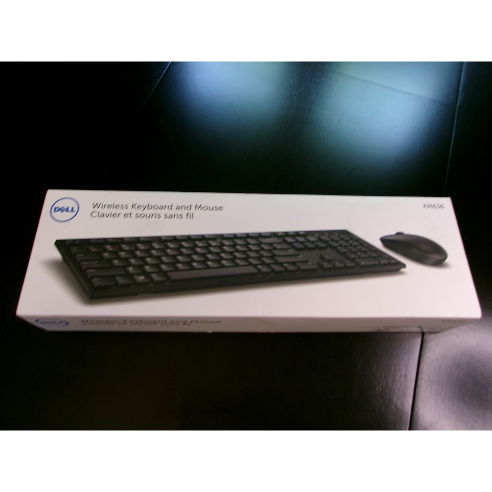 Dell KM636 Wireless Keyboard and Mouse Combo Black Slim Compact New